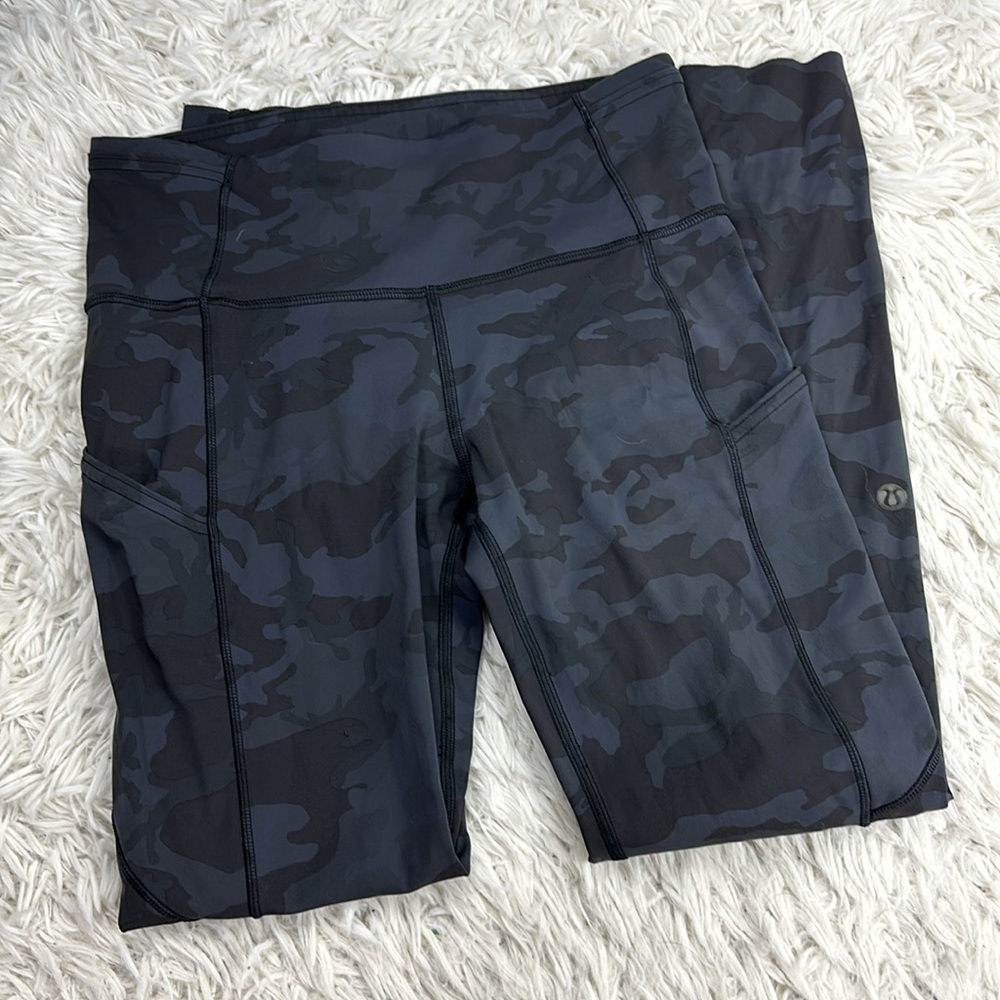 Lululemon Fast and Free Tight II 25" *Nulux Incognito Camo Multi Grey